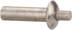 Made in USA - Universal Head Aluminum Alloy Drive Blind Rivet - Aluminum Alloy Mandrel, 0.453" to 1/2" Grip, 3/8" Head Diam, 0.191" to 0.219" Hole Diam, 0.656" Length Under Head, 3/16" Body Diam - Top Tool & Supply