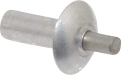 Made in USA - Brazier Head Aluminum Alloy Drive Blind Rivet - Stainless Steel Mandrel, 0.203" to 7/32" Grip, 0.312" Head Diam, 0.128" to 0.14" Hole Diam, 0.313" Length Under Head, 1/8" Body Diam - Top Tool & Supply