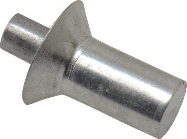 Made in USA - Countersunk Head Aluminum Alloy Drive Blind Rivet - Aluminum Alloy Mandrel, 0.328" to 3/8" Grip, 0.458" Head Diam, 0.266" to 0.281" Hole Diam, 0.436" Length Under Head, 1/4" Body Diam - Top Tool & Supply