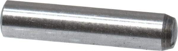 Value Collection - 3mm Diam x 14mm Pin Length Grade 8 Alloy Steel Precision Dowel Pin - Bright Finish, 1 Rounded End - Top Tool & Supply