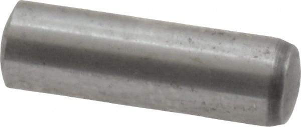 Value Collection - 6mm Diam x 20mm Pin Length Grade 8 Alloy Steel Precision Dowel Pin - Bright Finish, 1 Rounded End - Top Tool & Supply