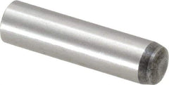 Value Collection - 8mm Diam x 32mm Pin Length Grade 8 Alloy Steel Precision Dowel Pin - Bright Finish, 1 Rounded End - Top Tool & Supply