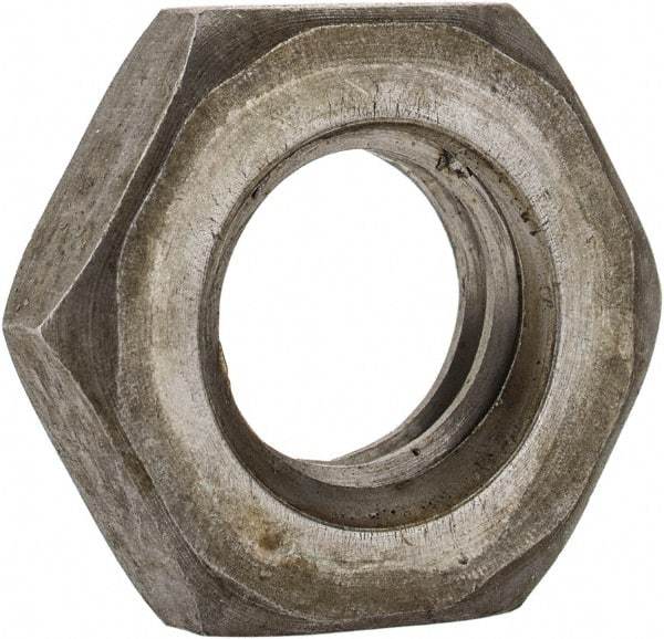 Value Collection - M10x1.50 Steel Right Hand Hex Jam Nut - 17mm Across Flats, 5mm High, Uncoated - Top Tool & Supply