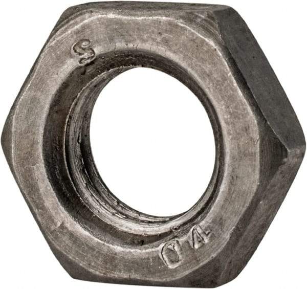 Value Collection - M12x1.75 Steel Right Hand Hex Jam Nut - 19mm Across Flats, 6mm High, Uncoated - Top Tool & Supply