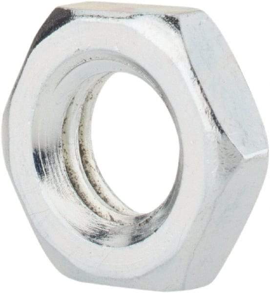 Value Collection - M8x1.25 Steel Right Hand Hex Jam Nut - 13mm Across Flats, 4mm High, Zinc-Plated Finish - Top Tool & Supply