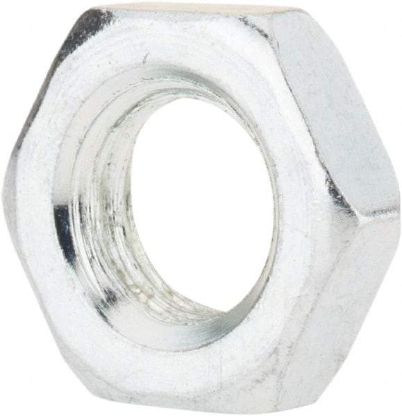 Value Collection - M12x1.75 Steel Right Hand Hex Jam Nut - 19mm Across Flats, 6mm High, Zinc-Plated Finish - Top Tool & Supply