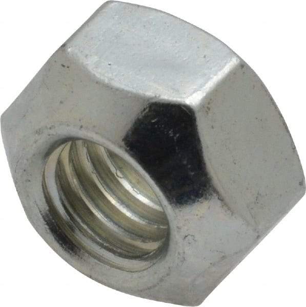 Value Collection - M10x0.15 Grade 8 Hex Lock Nut with Distorted Thread - 9mm High, Zinc-Plated Finish - Top Tool & Supply