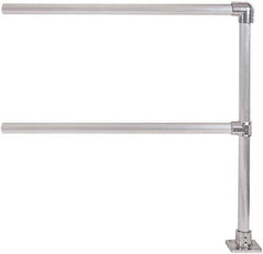 Hollaender - 4' Long x 6-1/2" High, Aluminum Extension Railing - 1.9" Pipe, Includes Sub Assembled Post, 2 Horizontal Rails, Bag with 1 Flange, Instructions, Assembly Tool - Top Tool & Supply