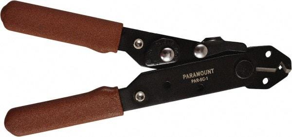 Paramount - 24 to 10 AWG Capacity Wire Stripper - 5" OAL, Plastic Dipped Handle - Top Tool & Supply