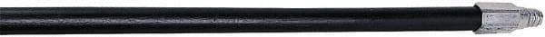 Rubbermaid - 60 x 1-1/16" Wood Handle for Push Brooms - Threaded Connection, Black - Top Tool & Supply