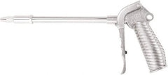 Value Collection - 230 Max psi Adjustable Safety Nozzle Adjustable Air Blow Gun - 1/4 NPT Inlet, 12" Tube Length, Chrome Plated Aluminum - Top Tool & Supply