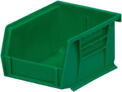 Akro-Mils - 10 Lb. Load Capacity, 5-3/8" Deep, Green Polymer Hopper Stacking Bin - 3" High x 4-1/8" Wide x 5-3/8" Long - Top Tool & Supply