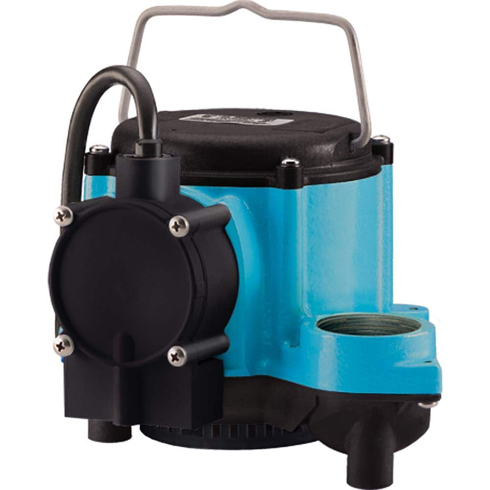 Sump Sewage & Effluent Pump: Integral Diaphragm, 9A, 115V 1-1/2″ Outlet, Cast Iron Housing