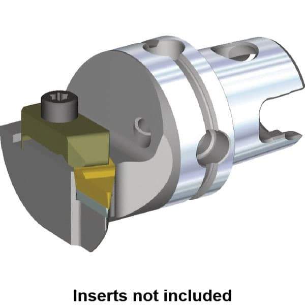 Kennametal - Left Hand Cut, Size KM50, V.GR.. Insert Compatiblity, Internal or External Modular Turning & Profiling Cutting Unit Head - 35mm Ctr to Cutting Edge, 50mm Head Length, Through Coolant, Series Top Notch - Top Tool & Supply