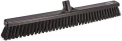 Vikan - 24.5" Combo Duty Polyester Push Broom - 2-3/4" Bristle Length, Plastic Block, European Threaded Handle Connection, Handle Sold Separately - Top Tool & Supply