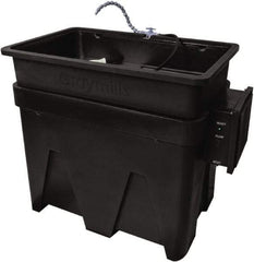 Graymills - Free Standing Water-Based Parts Washer - 30 Gal Max Operating Capacity, HDPE Tank, 43" Long - Top Tool & Supply