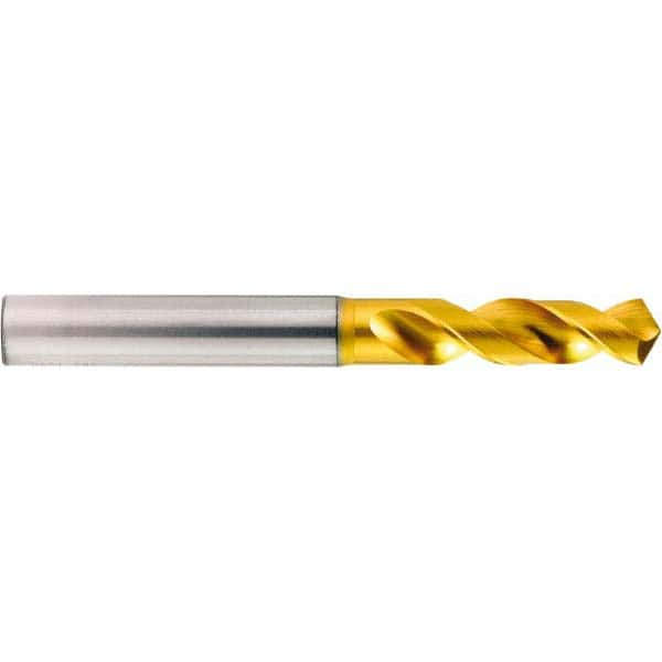 Screw Machine Length Drill Bit: 0.2717″ Dia, 120 °, High Speed Steel Coated, Right Hand Cut, Spiral Flute, Straight-Cylindrical Shank, Series 1100