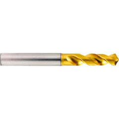 Screw Machine Length Drill Bit: 0.3012″ Dia, 120 °, Vanadium High Speed Steel TiAlN Finish, Right Hand Cut, Spiral Flute, Series 1100