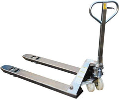 Vestil - 5,500 Lb Capacity, 7-3/4" Lift Zinc Plating Pallet Truck - 2-7/8" Min Lift Height, 48" Fork Length x 27" Fork Width, 27" Overall Width - Top Tool & Supply