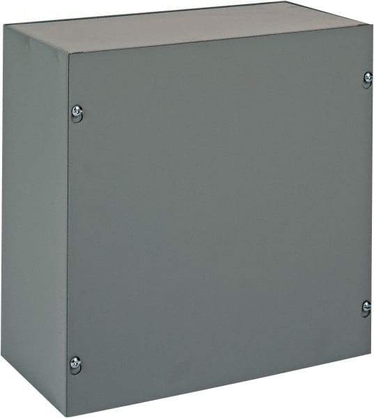 nVent Hoffman - Steel Junction Box Enclosure Screw Flat Cover - NEMA 1, 12" Wide x 12" High x 6" Deep - Top Tool & Supply