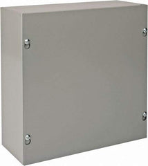 nVent Hoffman - Steel Junction Box Enclosure Screw Flat Cover - NEMA 1, 10" Wide x 10" High x 4" Deep - Top Tool & Supply