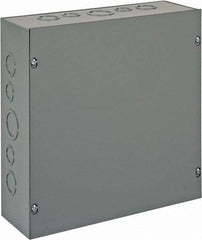 nVent Hoffman - Steel Junction Box Enclosure Screw Flat Cover - NEMA 1, 12" Wide x 12" High x 4" Deep - Top Tool & Supply