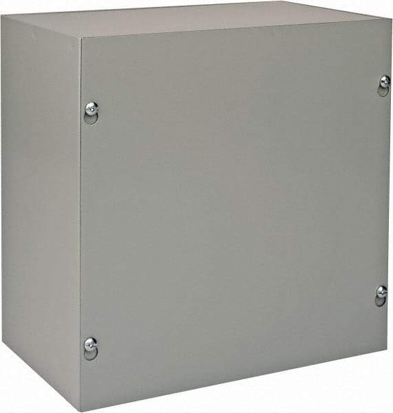 nVent Hoffman - Steel Junction Box Enclosure Screw Flat Cover - NEMA 1, 10" Wide x 10" High x 6" Deep - Top Tool & Supply