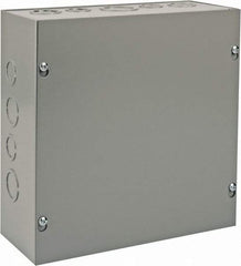 nVent Hoffman - Steel Junction Box Enclosure Screw Flat Cover - NEMA 1, 10" Wide x 10" High x 4" Deep - Top Tool & Supply