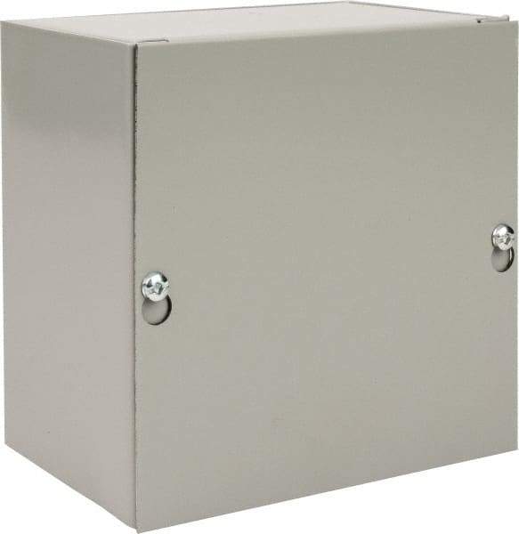 nVent Hoffman - Steel Junction Box Enclosure Screw Flat Cover - NEMA 1, 6" Wide x 6" High x 4" Deep - Top Tool & Supply