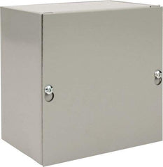 nVent Hoffman - Steel Junction Box Enclosure Screw Flat Cover - NEMA 1, 6" Wide x 6" High x 4" Deep - Top Tool & Supply