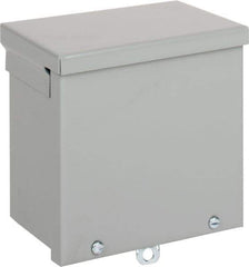 nVent Hoffman - Steel Junction Box Enclosure Screw Flat Cover - NEMA 3R, 6" Wide x 6" High x 4" Deep - Top Tool & Supply