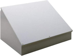 nVent Hoffman - Steel Junction Box Enclosure Hinge Sloped Cover - NEMA 12, 13, 508mm Wide x 203 mm High x 180mm Deep - Top Tool & Supply