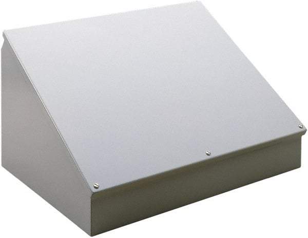 nVent Hoffman - Steel Junction Box Enclosure Hinge Sloped Cover - NEMA 12, 13, 610mm Wide x 305 mm High x 231mm Deep - Top Tool & Supply