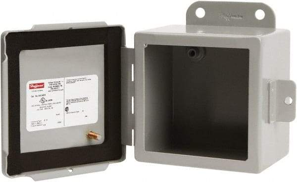 nVent Hoffman - Steel Junction Box Enclosure Hinge Flat Cover - NEMA 12, 13, 10" Wide x 10" High x 6" Deep - Top Tool & Supply