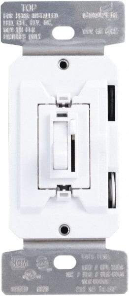 Cooper Wiring Devices - 1 and 3 Pole, 120 VAC, 60 Hz, 600 Watt, Residential Grade, Toggle, Wall and Dimmer Light Switch - 1.8 Inch Wide x 4.19 Inch High, Fluorescent, Halogen, Incandescent - Top Tool & Supply