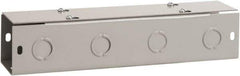 nVent Hoffman - 4" High x 4" Wide x 60" Long, Screw Mount Solid Wall Wire Duct - Gray, 19 Knockouts, Flat Cover, Steel - Top Tool & Supply