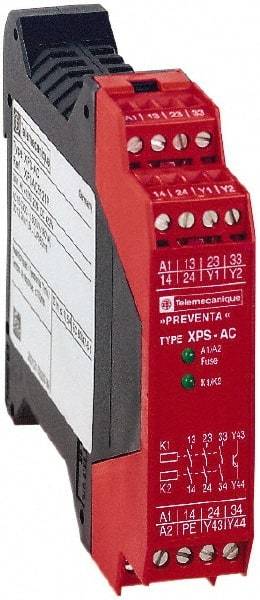 Square D - 24 Volt, 2.5 VA Power Rating, Standard Electromechanical & Solid State Screw Clamp General Purpose Relay - 6 Amp at 24 VAC/VDC, 1NC (Auxiliary) & 3NO - Top Tool & Supply