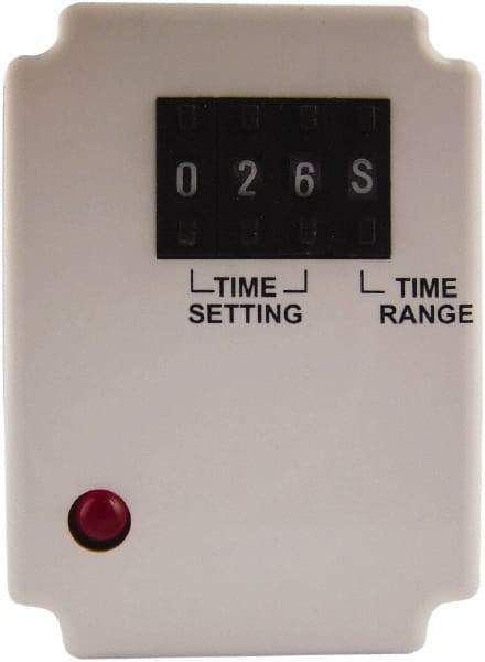 Square D - 8 Pin, 999 hr Delay, Multiple Range DPDT Time Delay Relay - 10 Contact Amp, 110 VDC & 120 VAC - Top Tool & Supply