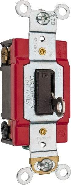 Cooper Wiring Devices - 3 Pole, 120 to 277 VAC, 20 Amp, Specification Grade, Key Lock, Wall and Dimmer Light Switch - 1.31 Inch Wide - Top Tool & Supply