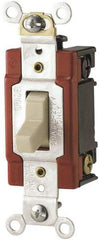 Cooper Wiring Devices - 3 Pole, 120 to 277 VAC, 20 Amp, Specification Grade, Toggle, Wall and Dimmer Light Switch - 1.31 Inch Wide - Top Tool & Supply