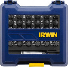 Irwin - 31 Piece, Phillips, Square, Torx Handle, Insert Bit Set - #1 to #3 - Top Tool & Supply