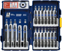 Irwin - 20 Piece, Phillips, Square, Torx, Slotted Handle, Drive Set - #1 to #3 - Top Tool & Supply