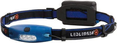 LED LENSER - White LED Bulb, Hands-free Flashlight - Black Aluminum Body, 4 AAA Batteries Included - Top Tool & Supply