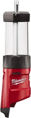 Milwaukee Tool - LED Bulb, 400 Lumens, Spotlight/Lantern Flashlight - Red Plastic Body, 12V Lithium-Ion Batteries Not Included - Top Tool & Supply