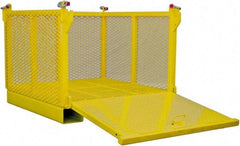 Machining & Welding - 48" Long x 48" Wide x 28" High Steel Basket-Style Bulk Container - 2,500 Lb. Load Capacity - Top Tool & Supply