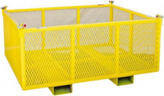 Machining & Welding - 60" Long x 48" Wide x 24" High Steel Basket-Style Bulk Container - 2,500 Lb. Load Capacity - Top Tool & Supply