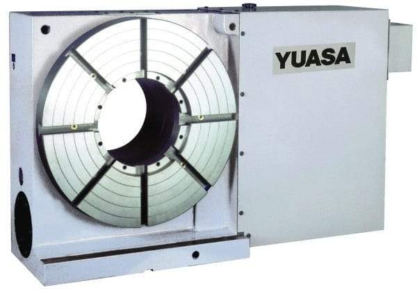 Yuasa - 1 Spindle, 25 Max RPM, 15.75" Table Diam, 2 hp, Horizontal & Vertical CNC Rotary Indexing Table - 500 kg (1100 Lb) Max Horiz Load, 281.94mm Centerline Height - Top Tool & Supply