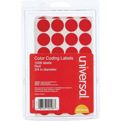 UNIVERSAL - Labels, Ribbons & Tapes Type: Color Coding Labels Color: Red - Top Tool & Supply