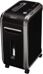 FELLOWES - 5/32 x 1-1/2" Strip, Manual 18 Sheet Cross Cut Paper Shredder - 17.7" Long x 11-7/16" Wide x 25" High, Level 4 Security, 9 Gal Wastebasket - Top Tool & Supply