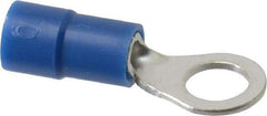 Thomas & Betts - 16-14 AWG Partially Insulated Crimp Connection Circular Ring Terminal - #10 Stud, 0.898" OAL x 0.335" Wide, Tin Plated Copper Contact - Top Tool & Supply